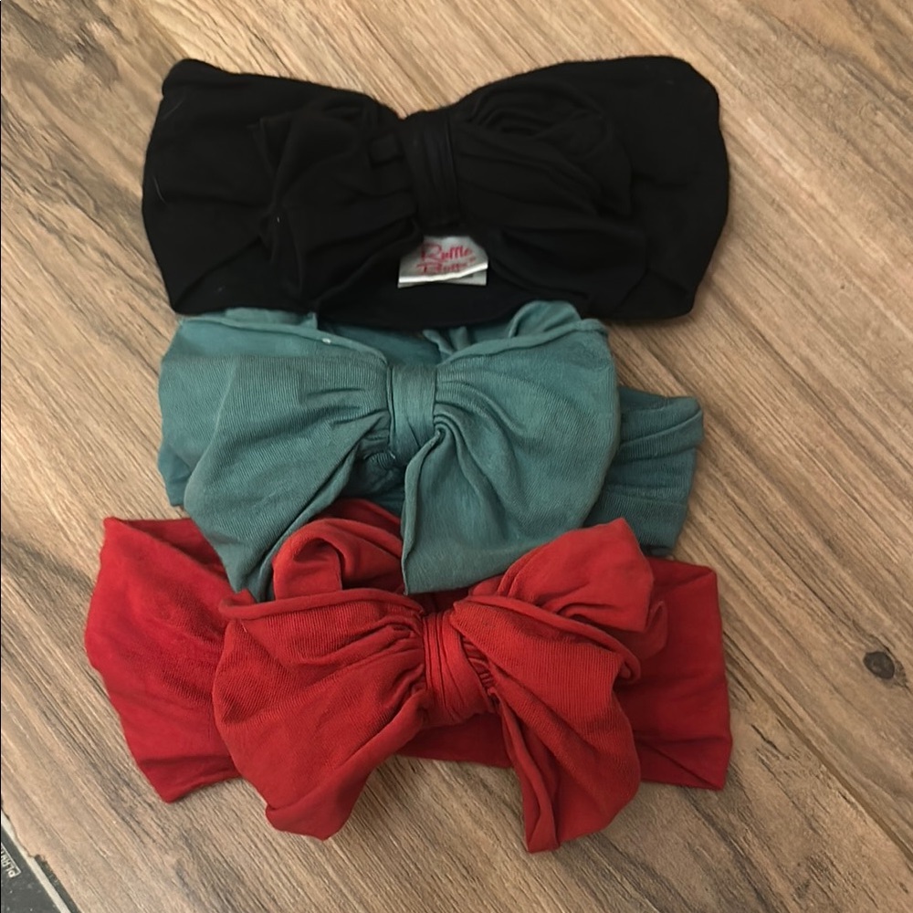 3 Rufflebutt Bow Headbands